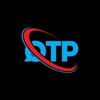 qtp-logo. qtp brief. qtp brief logo ontwerp. initialen qtp-logo gekoppeld aan cirkel en monogram-logo in hoofdletters. qtp typografie voor technologie, zaken en onroerend goed merk. vector