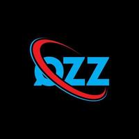 qzz-logo. qzz brief. qzz brief logo ontwerp. initialen qzz-logo gekoppeld aan cirkel en monogram-logo in hoofdletters. qzz typografie voor technologie, zaken en onroerend goed merk. vector