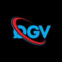 qgv-logo. qgv brief. qgv brief logo ontwerp. initialen qgv-logo gekoppeld aan cirkel en monogram-logo in hoofdletters. qgv typografie voor technologie, zaken en onroerend goed merk. vector