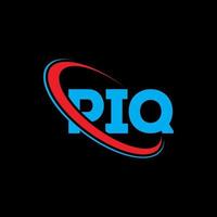 piq-logo. piq brief. piq brief logo ontwerp. initialen piq logo gekoppeld aan cirkel en hoofdletter monogram logo. piq typografie voor technologie, zaken en onroerend goed merk. vector