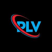 plv-logo. pv brief. plv brief logo ontwerp. initialen plv logo gekoppeld aan cirkel en hoofdletter monogram logo. plv typografie voor technologie, zaken en onroerend goed merk. vector