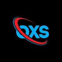 ox logo. ossen brief. oxs brief logo ontwerp. initialen oxs logo gekoppeld aan cirkel en hoofdletter monogram logo. oxs typografie voor technologie, zaken en onroerend goed merk. vector