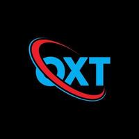 oxt-logo. os brief. oxt brief logo ontwerp. initialen oxt-logo gekoppeld aan cirkel en monogram-logo in hoofdletters. oxt typografie voor technologie, zaken en onroerend goed merk. vector