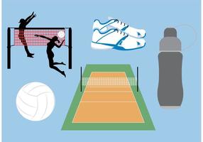 Volleyball Court Vector Icons