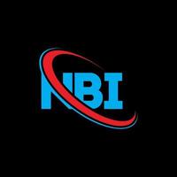 nbi-logo. nb brief. nbi brief logo ontwerp. initialen nbi-logo gekoppeld aan cirkel en monogram-logo in hoofdletters. nbi typografie voor technologie, zaken en onroerend goed merk. vector