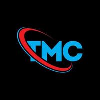 tmc-logo. tmc brief. tmc brief logo ontwerp. initialen tmc-logo gekoppeld aan cirkel en monogram-logo in hoofdletters. tmc typografie voor technologie, business en onroerend goed merk. vector