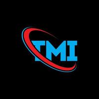 tmi-logo. tmi brief. tmi brief logo ontwerp. initialen tmi-logo gekoppeld aan cirkel en monogram-logo in hoofdletters. tmi typografie voor technologie, zaken en onroerend goed merk. vector