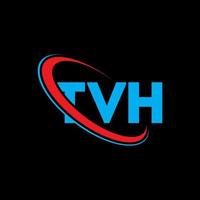 tvh-logo. tv brief. tvh brief logo ontwerp. initialen tvh logo gekoppeld aan cirkel en monogram logo in hoofdletters. tvh typografie voor technologie, business en onroerend goed merk. vector