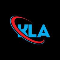 kla-logo. kla brief. kla brief logo ontwerp. initialen kla logo gekoppeld aan cirkel en hoofdletter monogram logo. kla typografie voor technologie, zaken en onroerend goed merk. vector