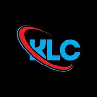 klc-logo. klc brief. klc brief logo ontwerp. initialen klc-logo gekoppeld aan cirkel en monogram-logo in hoofdletters. klc typografie voor technologie, zaken en onroerend goed merk. vector