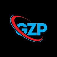 gzp-logo. gzp brief. gzp brief logo ontwerp. initialen gzp-logo gekoppeld aan cirkel en monogram-logo in hoofdletters. gzp-typografie voor technologie, zaken en onroerend goed merk. vector