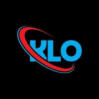 klo-logo. klo brief. klo brief logo ontwerp. initialen klo logo gekoppeld aan cirkel en hoofdletter monogram logo. klo typografie voor technologie, zaken en onroerend goed merk. vector