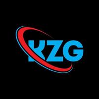 kzg-logo. kzg brief. kzg brief logo ontwerp. initialen kzg logo gekoppeld aan cirkel en hoofdletter monogram logo. kzg typografie voor technologie, business en onroerend goed merk. vector