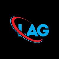 lag-logo. lag brief. lag brief logo ontwerp. initialen lag logo gekoppeld aan cirkel en hoofdletter monogram logo. lag typografie voor technologie, business en onroerend goed merk. vector