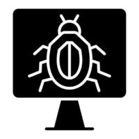 computervirus glyph-pictogram vector