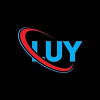 luy-logo. luie brief. luy brief logo ontwerp. initialen luy logo gekoppeld aan cirkel en hoofdletter monogram logo. luy typografie voor technologie, zaken en onroerend goed merk. vector