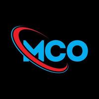 mco-logo. mco brief. mco brief logo ontwerp. initialen mco-logo gekoppeld aan cirkel en monogram-logo in hoofdletters. mco typografie voor technologie, zaken en onroerend goed merk. vector