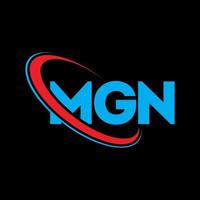 mgn-logo. mgn brief. mgn brief logo ontwerp. initialen mgn logo gekoppeld aan cirkel en hoofdletter monogram logo. mgn typografie voor technologie, zaken en onroerend goed merk. vector