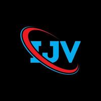 ijv-logo. ijv brief. ijv brief logo ontwerp. initialen ijv logo gekoppeld aan cirkel en monogram logo in hoofdletters. ijv typografie voor technologie, zaken en onroerend goed merk. vector