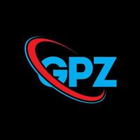 gpz-logo. gpz brief. gpz brief logo ontwerp. initialen gpz-logo gekoppeld aan cirkel en monogram-logo in hoofdletters. gpz typografie voor technologie, zaken en onroerend goed merk. vector