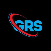 grs-logo. gr brief. grs brief logo ontwerp. initialen grs logo gekoppeld aan cirkel en hoofdletter monogram logo. grs typografie voor technologie, zaken en onroerend goed merk. vector