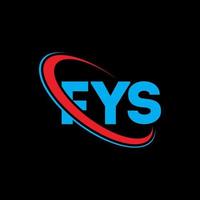 fys-logo. fys brief. fys brief logo ontwerp. initialen fys-logo gekoppeld aan cirkel en monogram-logo in hoofdletters. fys typografie voor technologie, zaken en onroerend goed merk. vector