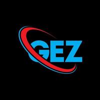 gez-logo. gez brief. gez brief logo ontwerp. initialen gez logo gekoppeld aan cirkel en hoofdletter monogram logo. gez typografie voor technologie, zaken en onroerend goed merk. vector