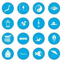 japan pictogram blauw vector