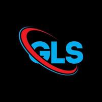 gls-logo. gls brief. gls brief logo ontwerp. initialen gls-logo gekoppeld aan cirkel en monogram-logo in hoofdletters. gls typografie voor technologie, zaken en onroerend goed merk. vector