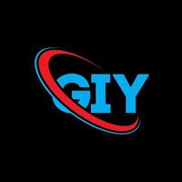 giy-logo. lieve brief. giy brief logo ontwerp. initialen giy logo gekoppeld aan cirkel en hoofdletter monogram logo. giy typografie voor technologie, zaken en onroerend goed merk. vector