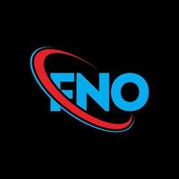 fno-logo. fn brief. fno brief logo ontwerp. initialen fno-logo gekoppeld aan cirkel en monogram-logo in hoofdletters. fno typografie voor technologie, zaken en onroerend goed merk. vector