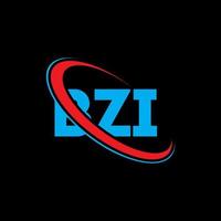 bzi-logo. bz brief. bzi brief logo ontwerp. initialen bzi-logo gekoppeld aan cirkel en monogram-logo in hoofdletters. bzi typografie voor technologie, zaken en onroerend goed merk. vector