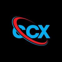 ccx-logo. ccx brief. ccx brief logo ontwerp. initialen ccx-logo gekoppeld aan cirkel en monogram-logo in hoofdletters. ccx typografie voor technologie, zaken en onroerend goed merk. vector