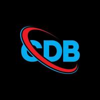 cdb-logo. cdb brief. cdb brief logo ontwerp. initialen cdb-logo gekoppeld aan cirkel en monogram-logo in hoofdletters. cdb typografie voor technologie, zaken en onroerend goed merk. vector