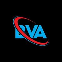 bva-logo. bv brief. bva brief logo ontwerp. initialen bva logo gekoppeld aan cirkel en hoofdletter monogram logo. bva typografie voor technologie, business en onroerend goed merk. vector