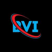 bvi-logo. bvi brief. bvi brief logo ontwerp. initialen bvi logo gekoppeld aan cirkel en hoofdletter monogram logo. bvi typografie voor technologie, business en onroerend goed merk. vector