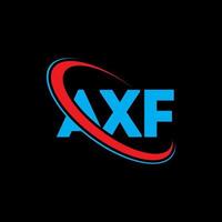 axf-logo. aff brief. axf brief logo ontwerp. initialen axf logo gekoppeld aan cirkel en hoofdletter monogram logo. axf typografie voor technologie, zaken en onroerend goed merk. vector