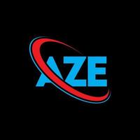 aze-logo. az brief. aze brief logo ontwerp. initialen aze logo gekoppeld aan cirkel en hoofdletter monogram logo. aze typografie voor technologie, business en onroerend goed merk. vector