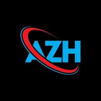 azh-logo. az brief. azh brief logo ontwerp. initialen azh-logo gekoppeld aan cirkel en monogram-logo in hoofdletters. azh typografie voor technologie, business en onroerend goed merk. vector