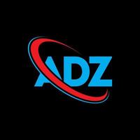 adz-logo. ad brief. adz brief logo ontwerp. initialen adz logo gekoppeld aan cirkel en hoofdletter monogram logo. adz typografie voor technologie, zaken en onroerend goed merk. vector