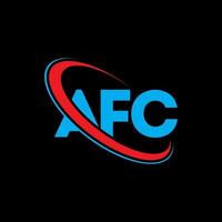 afc-logo. afc brief. afc brief logo ontwerp. initialen afc-logo gekoppeld aan cirkel en monogram-logo in hoofdletters. afc typografie voor technologie, zaken en onroerend goed merk. vector