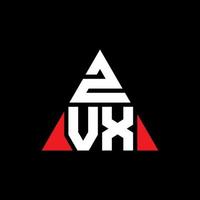 zvx driehoek brief logo ontwerp met driehoekige vorm. zvx driehoek logo ontwerp monogram. zvx driehoek vector logo sjabloon met rode kleur. zvx driehoekig logo eenvoudig, elegant en luxueus logo.