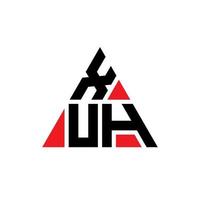 xuh driehoek letter logo ontwerp met driehoekige vorm. xuh driehoek logo ontwerp monogram. xuh driehoek vector logo sjabloon met rode kleur. xuh driehoekig logo eenvoudig, elegant en luxueus logo.