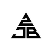 zjb driehoek brief logo ontwerp met driehoekige vorm. zjb driehoek logo ontwerp monogram. zjb driehoek vector logo sjabloon met rode kleur. zjb driehoekig logo eenvoudig, elegant en luxueus logo.