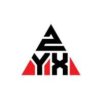 zyx driehoek brief logo ontwerp met driehoekige vorm. zyx driehoek logo ontwerp monogram. zyx driehoek vector logo sjabloon met rode kleur. zyx driehoekig logo eenvoudig, elegant en luxueus logo.