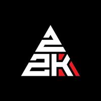 zzk driehoek brief logo ontwerp met driehoekige vorm. zzk driehoek logo ontwerp monogram. zzk driehoek vector logo sjabloon met rode kleur. zzk driehoekig logo eenvoudig, elegant en luxueus logo.