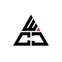 wcj driehoek brief logo ontwerp met driehoekige vorm. wcj driehoek logo ontwerp monogram. wcj driehoek vector logo sjabloon met rode kleur. wcj driehoekig logo eenvoudig, elegant en luxueus logo. wcj