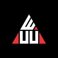 wuu driehoek brief logo ontwerp met driehoekige vorm. wuu driehoek logo ontwerp monogram. wuu driehoek vector logo sjabloon met rode kleur. wuu driehoekig logo eenvoudig, elegant en luxueus logo.