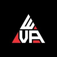 wva driehoek brief logo ontwerp met driehoekige vorm. wva driehoek logo ontwerp monogram. wva driehoek vector logo sjabloon met rode kleur. wva driehoekig logo eenvoudig, elegant en luxueus logo.