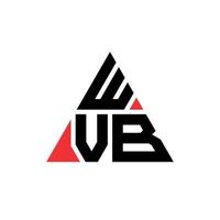 wvb driehoek brief logo ontwerp met driehoekige vorm. wvb driehoek logo ontwerp monogram. wvb driehoek vector logo sjabloon met rode kleur. wvb driehoekig logo eenvoudig, elegant en luxueus logo.